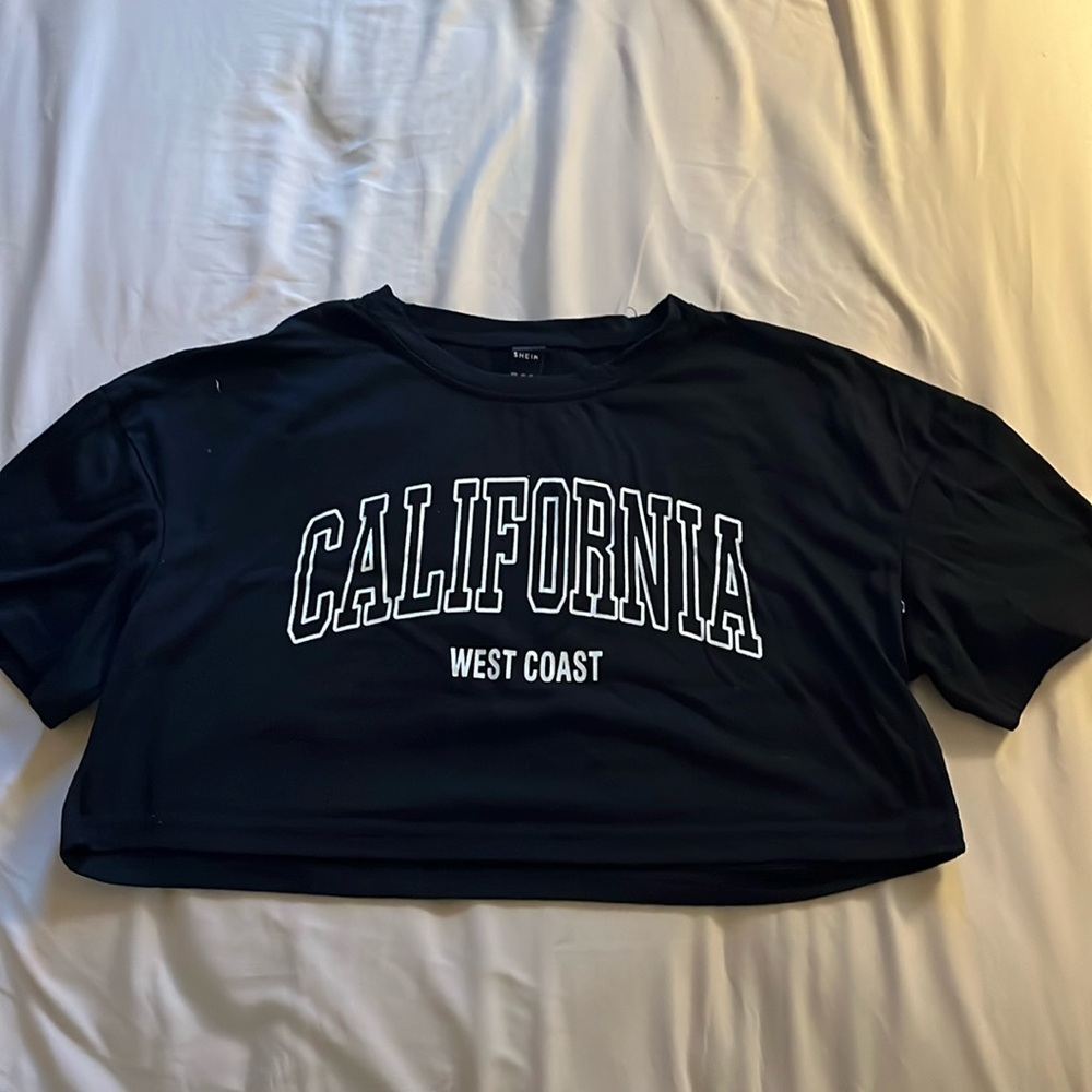 California cropped tee, black, from SHIEN
